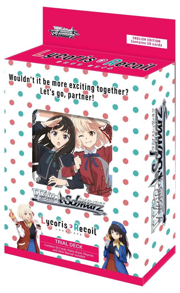 Weiß Schwarz Lycoris Recoil Trial Deck Englisch mit Charakteren aus Café LycoReco